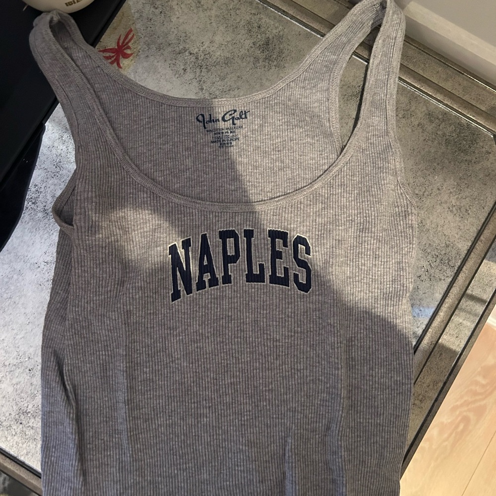 Brandy Melville Gray Naples Tank Top